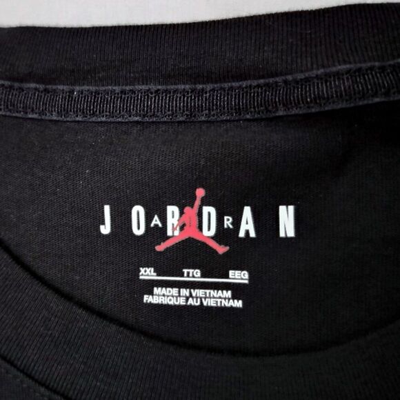 JORDAN Air Jordan WORDMARK Tee Short Sleeve Crewneck T-Shirt Spell Out Sz XXL - Picture 10 of 13